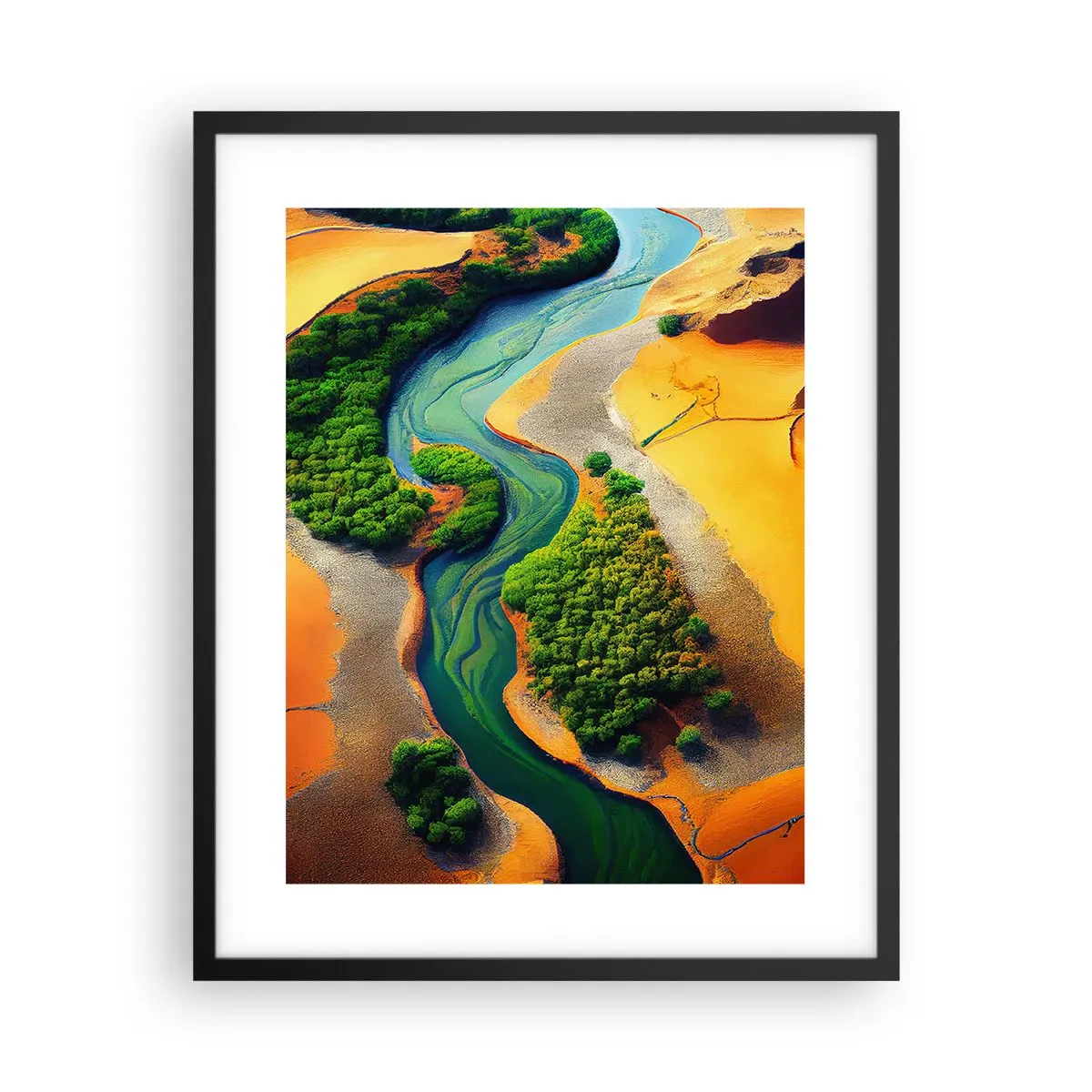 Plakát v černém rámu - Životodárná řeka - 40x50 cm