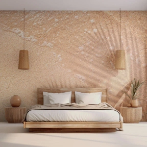 Fototapeta Samolepicí Deluxe Sticker - Stín horkého léta - Abstrakce, Písek Na Pláži, Listy - 400x280 cm