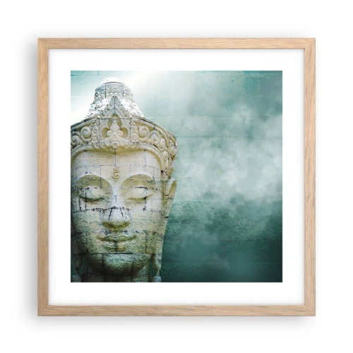 Plakát v rámu světlý dub - Hledajíc světlo - 40x40 cm