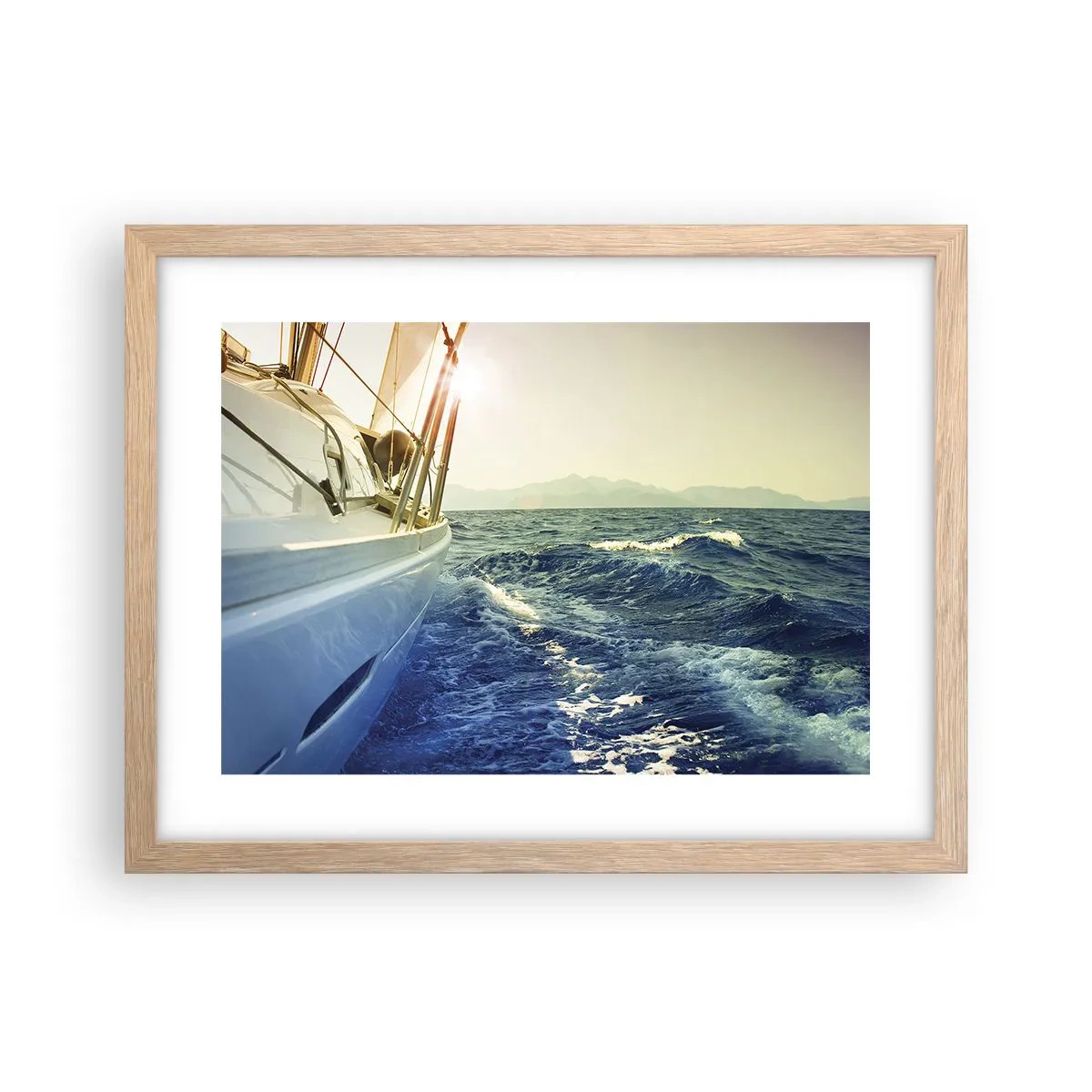 Plakát v rámu světlý dub - Za dobrodružstvím - 40x30 cm