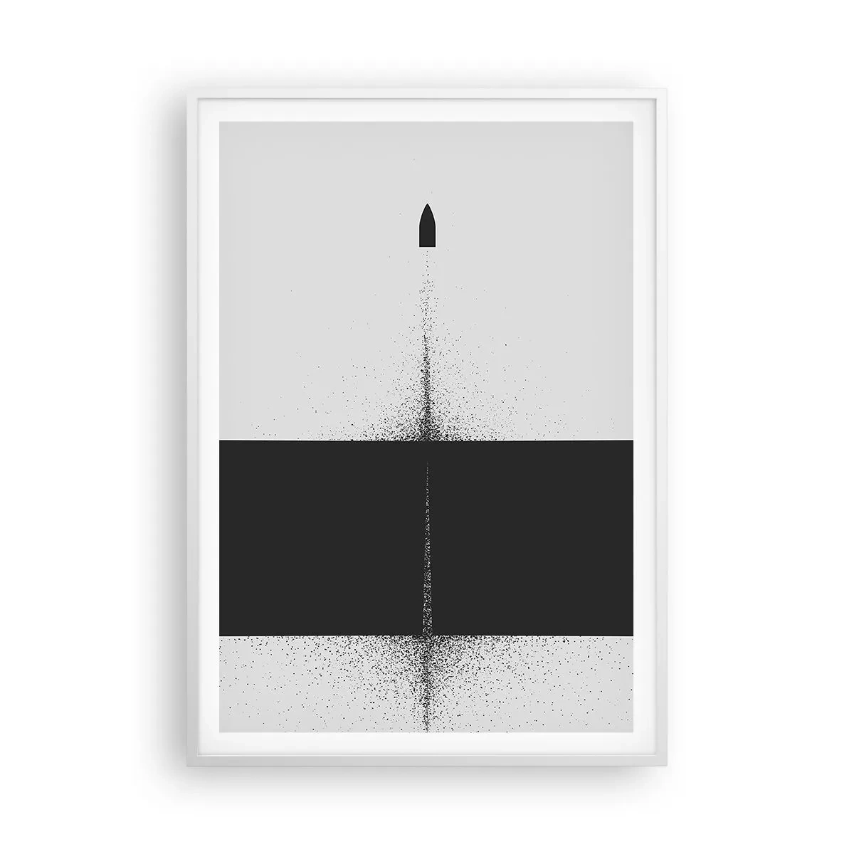 Plakát v bílém rámu - Přímo k cílu - 70x100 cm