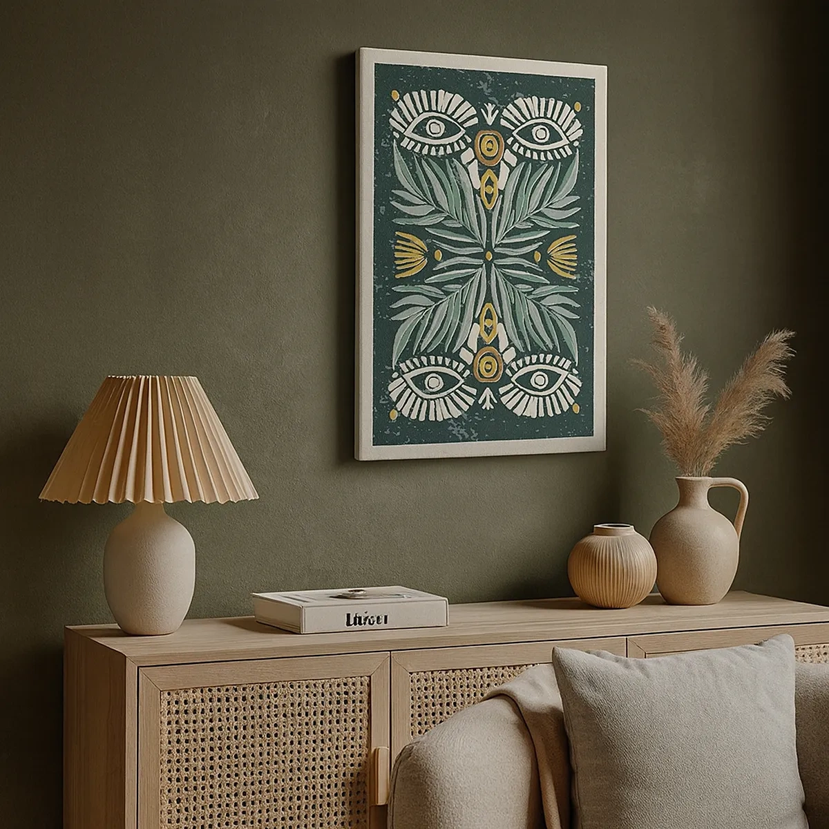 Obraz na plátně - Jako lidová vystřihovánka - 50x70 cm