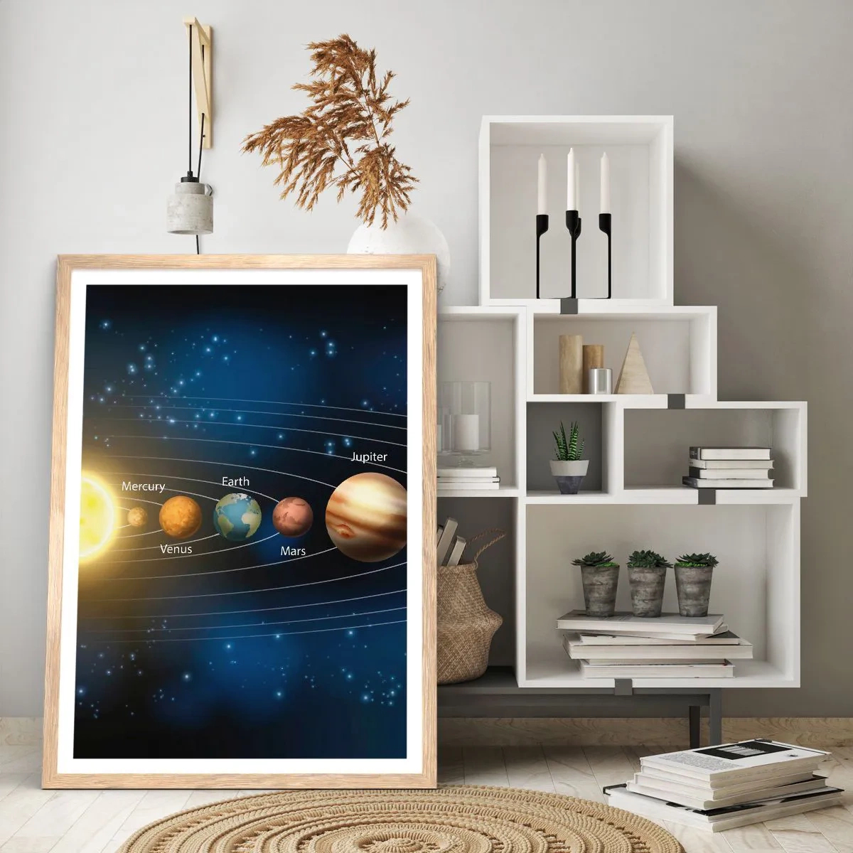 Plakát v rámu světlý dub - Jedna z deseti - 61x91 cm