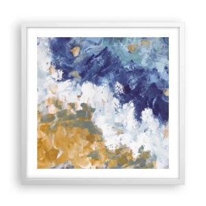 Plakát v bílém rámu - Tanec živlů - 50x50 cm