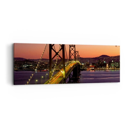 Obraz na plátně - Večer ve fialové - 90x30 cm