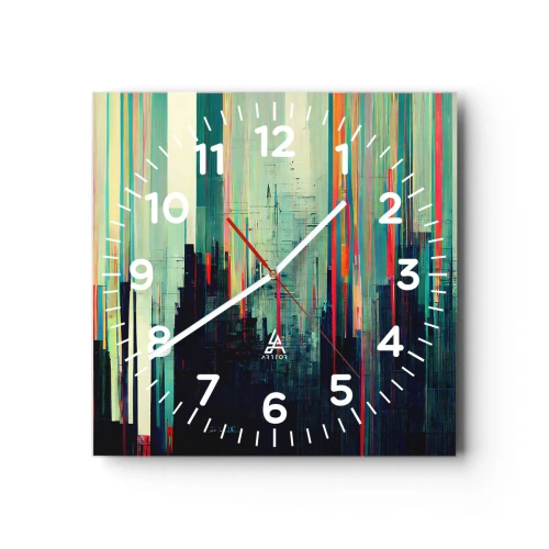 Nástěnné hodiny - Futuristické město - 30x30 cm
