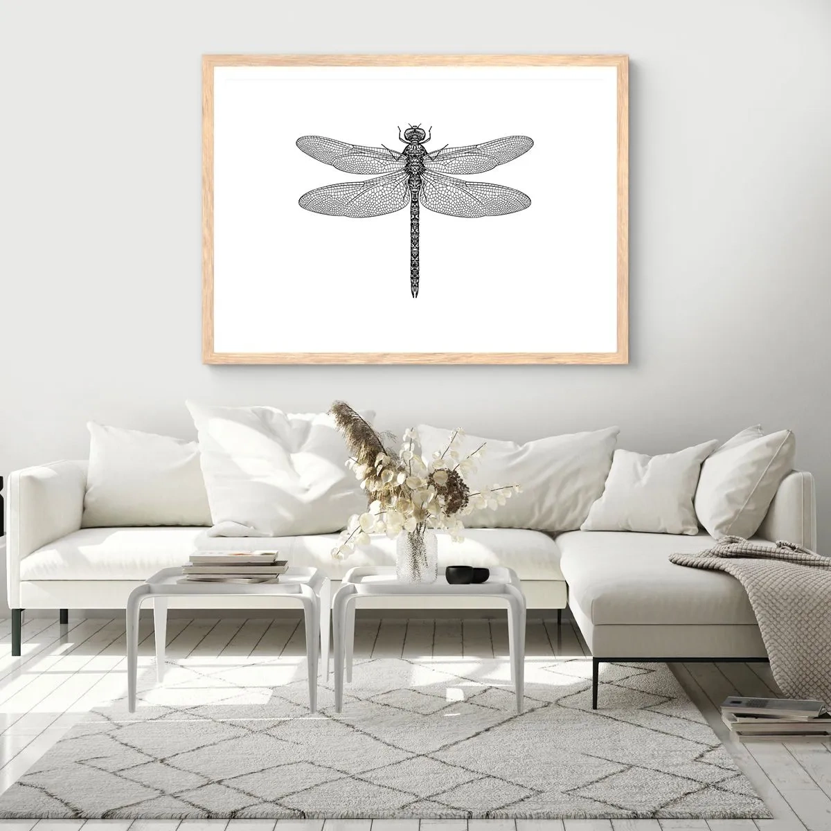 Plakát v rámu světlý dub - Přesnost přírody - 50x40 cm