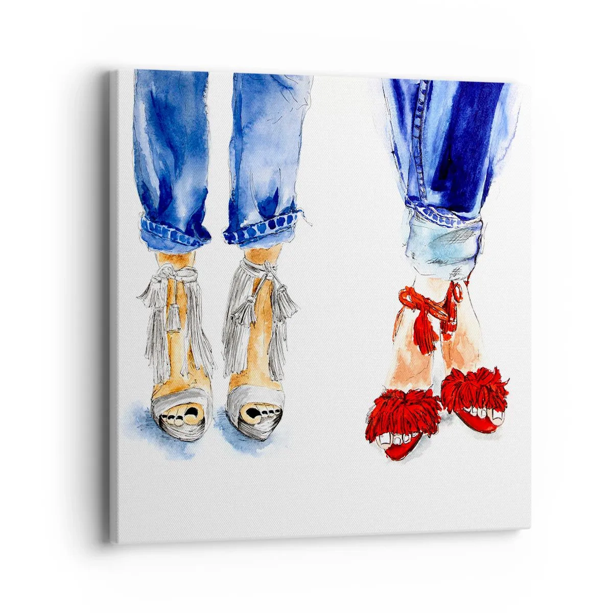 Obraz na plátně - Možná bychom šli na procházku? - 40x40 cm