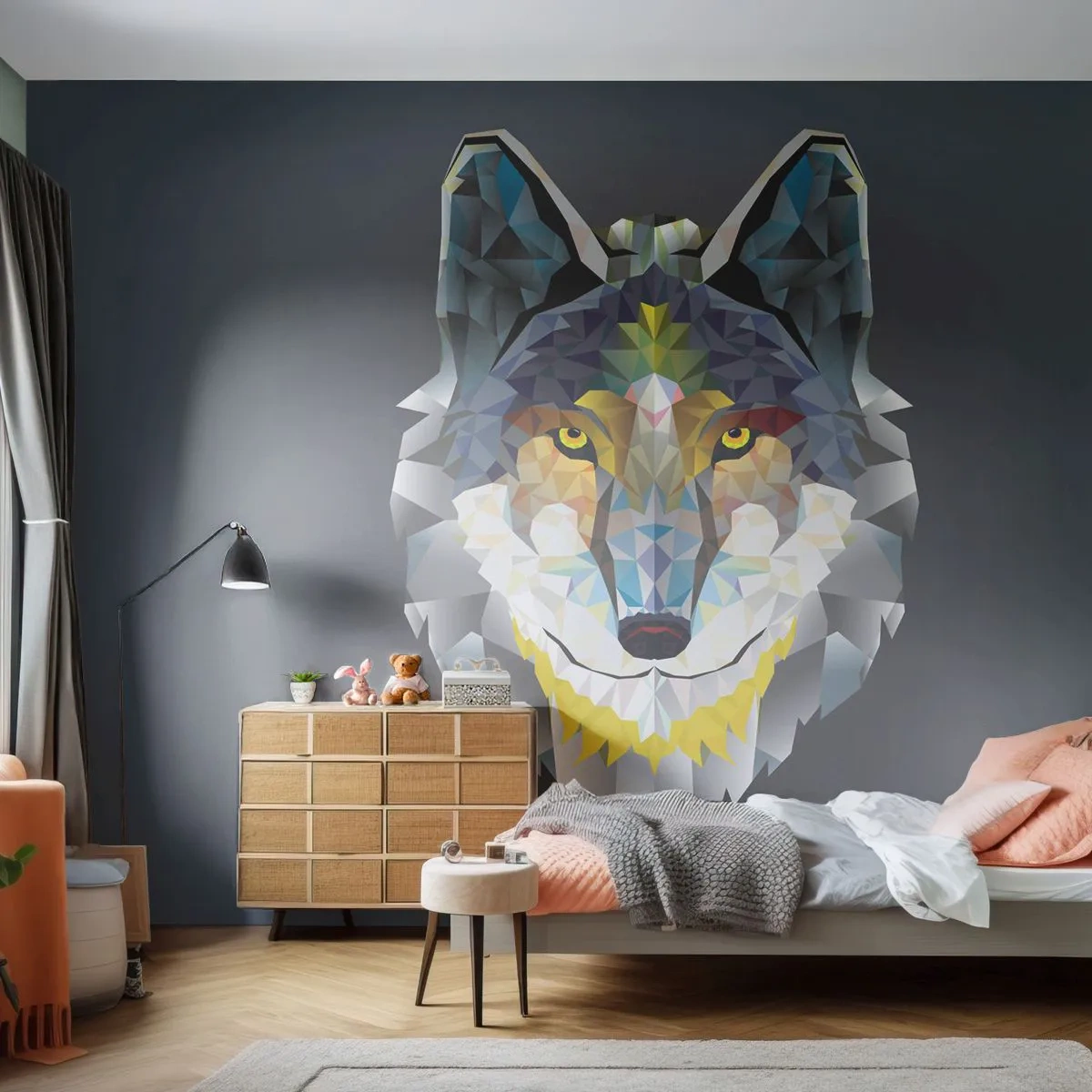 Fototapeta Samolepicí Deluxe Sticker - My o vlku - Abstrakce, Vlk, Zvířata - 250x175 cm