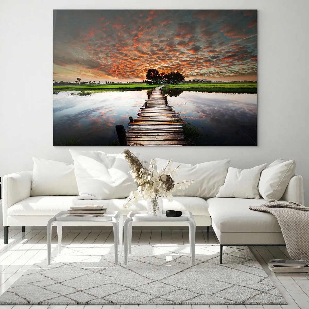 Obraz na skle - Roztáhněte ruce - dýchejte  - 120x80 cm