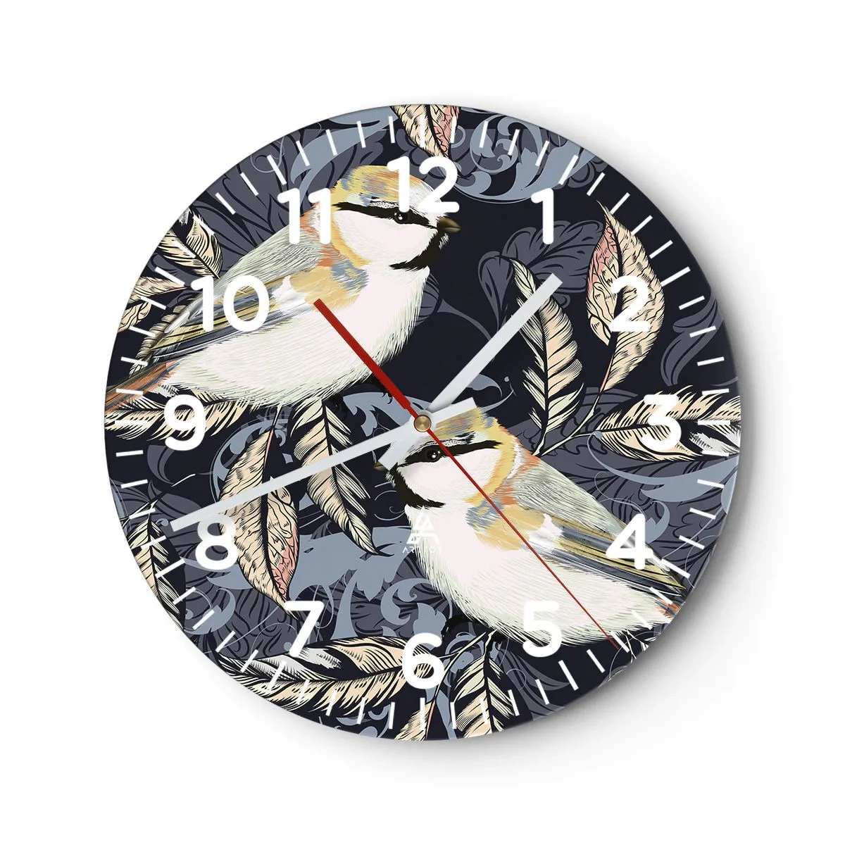 Nástěnné hodiny - Žlutomodrá píseň - 40x40 cm