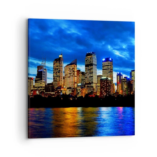 Obraz na plátně - Noc světel a barev - 70x70 cm