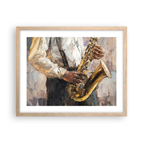 Plakát v rámu světlý dub - Čas na sólovou hru - 50x40 cm