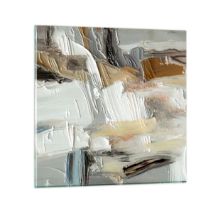 Obraz na skle - Barevné nahromadění - 60x60 cm