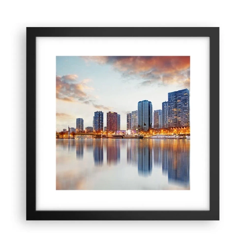 Plakát v černém rámu - Monumentální klid Paříže - 30x30 cm