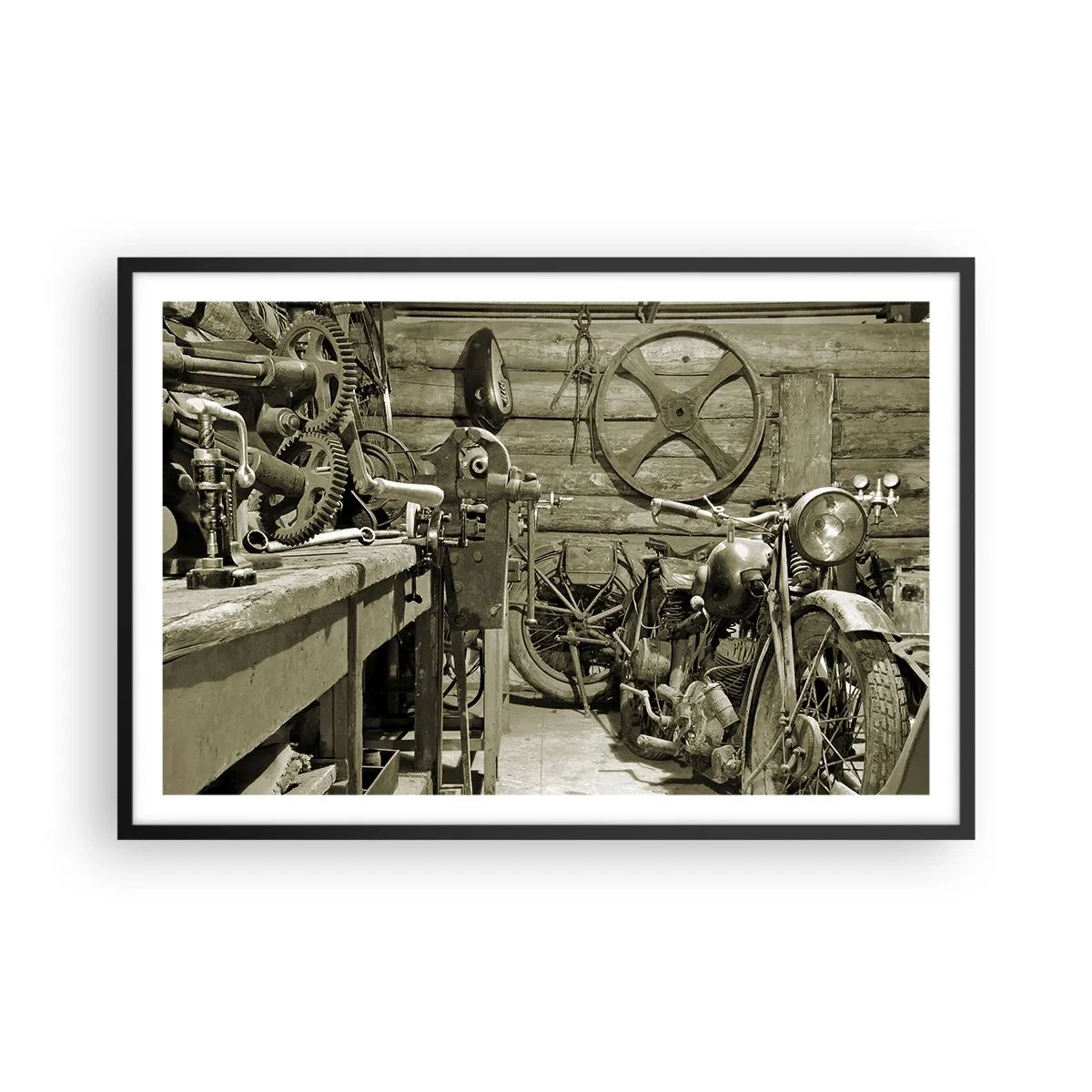 Plakát v černém rámu - V kůlně strýce Vládi - 91x61 cm