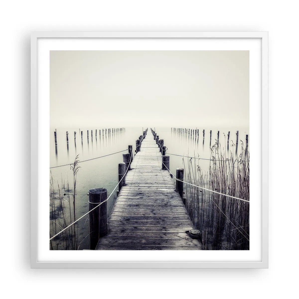 Plakát v bílém rámu - Ponoř se do klidu - 60x60 cm