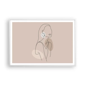 Plakát v bílém rámu - Dívčí ikona - 100x70 cm