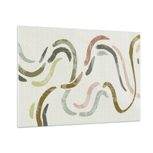 Obraz na skle - Radostný tanec abstrakce - 100x70 cm