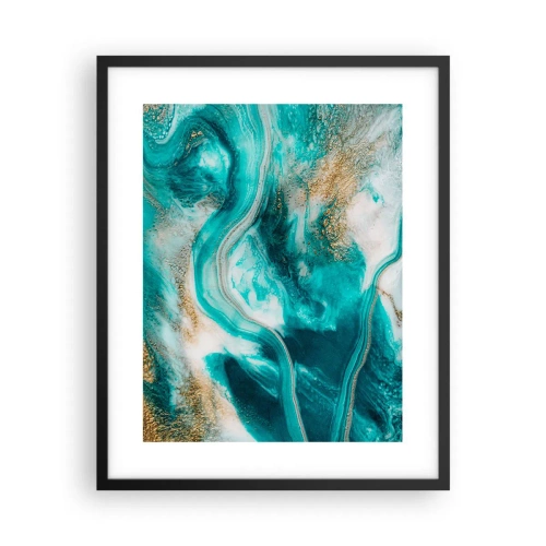 Plakát v černém rámu - Řeka zlata - 40x50 cm