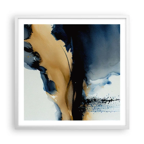 Plakát v bílém rámu - Za závojem - 60x60 cm