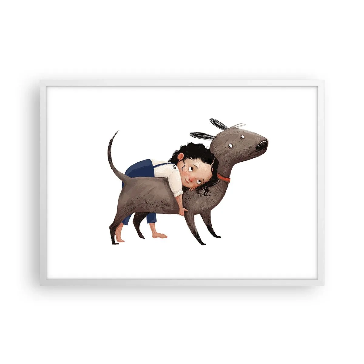 Plakát v bílém rámu - Nejlepší přátelé - 70x50 cm