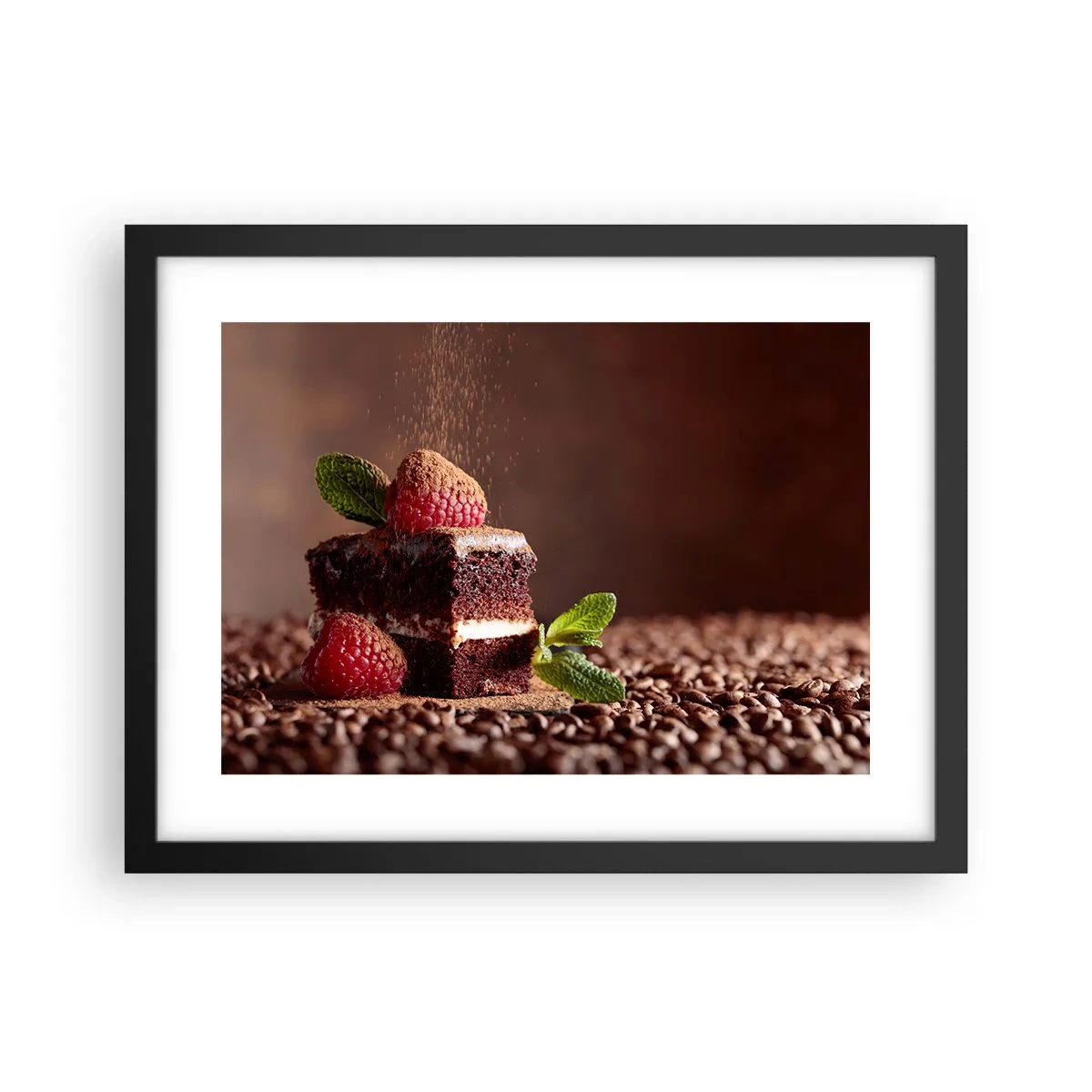 Plakát v černém rámu - Život je sladký - 40x30 cm