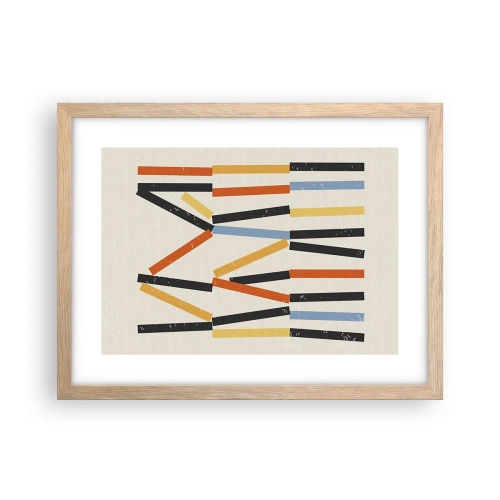 Plakát v rámu světlý dub - Kompozice na úrovni - 40x30 cm