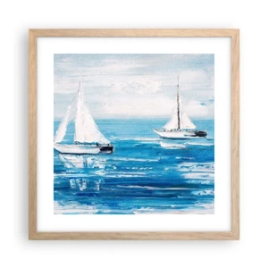 Plakát v rámu světlý dub - S přítelem po boku - 40x40 cm