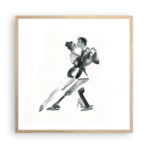 Plakát v rámu světlý dub - V jednom rytmu - 60x60 cm