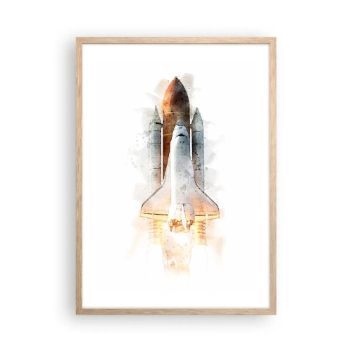 Plakát v rámu světlý dub - Průzkumníci do toho - 50x70 cm