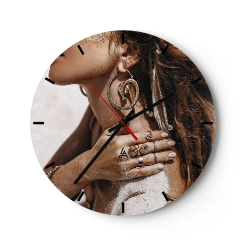 Nástěnné hodiny - Královna divoké pláže - 40x40 cm