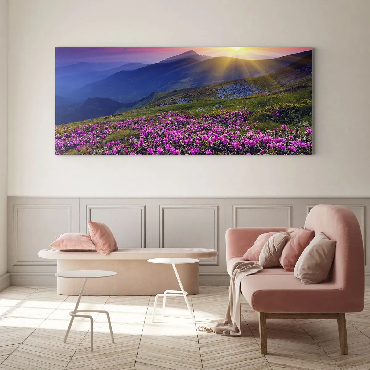 Obraz na skle - …A kolem voní kosodřevina a voní byliny - 90x30 cm