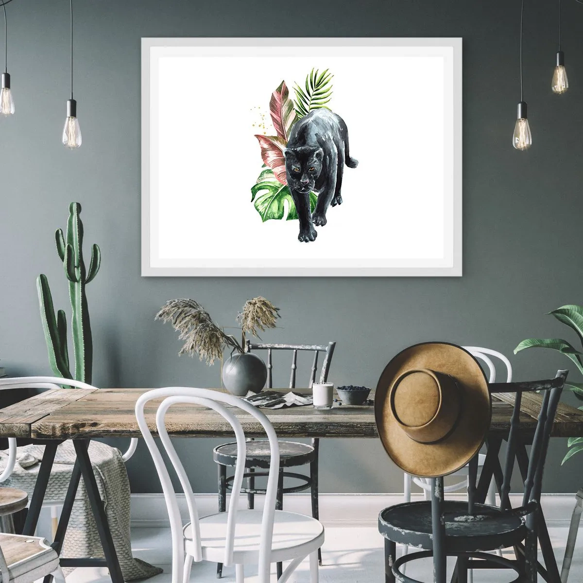 Plakát v bílém rámu - Zběsilost v srdci - 91x61 cm