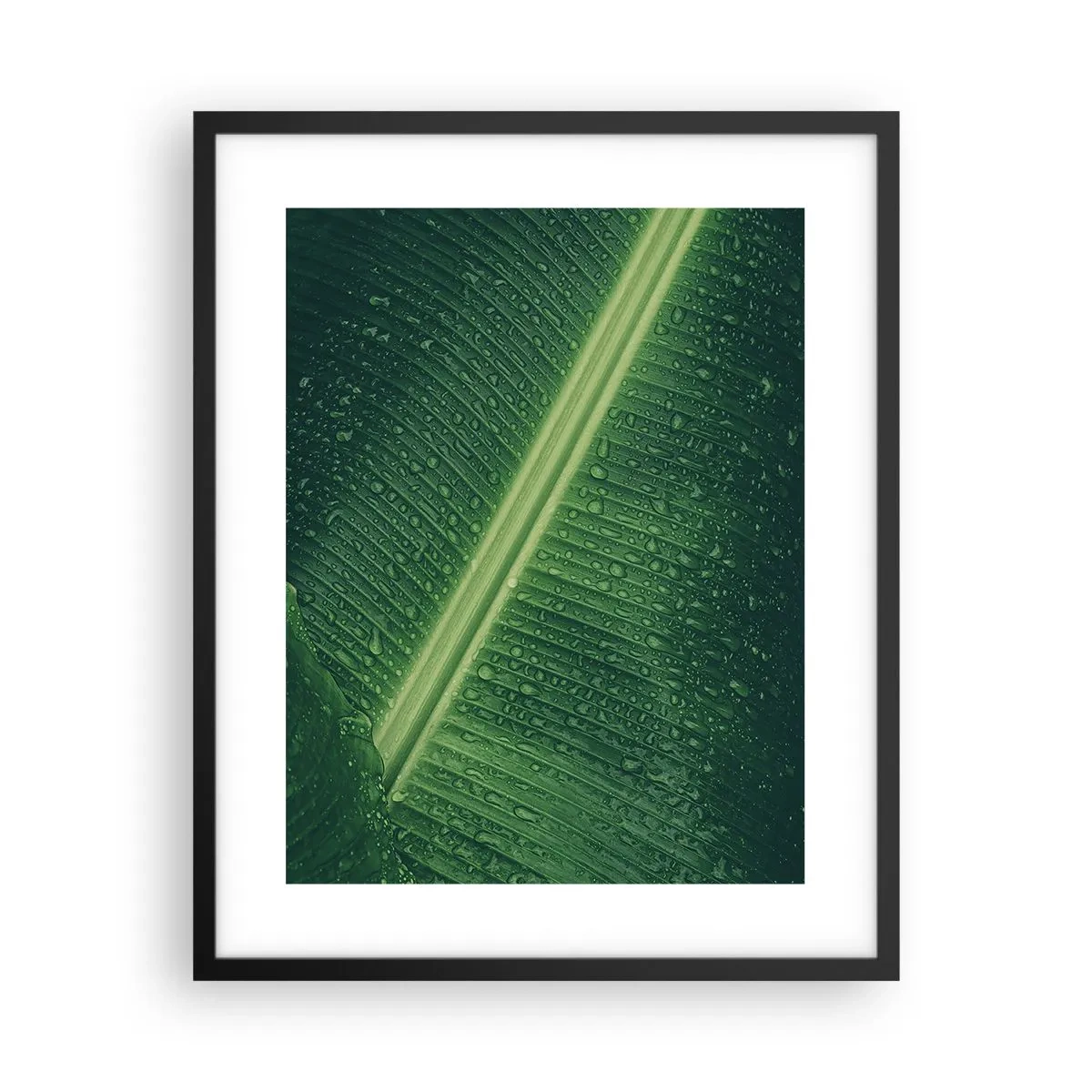 Plakát v černém rámu - Struktura zelené - 40x50 cm