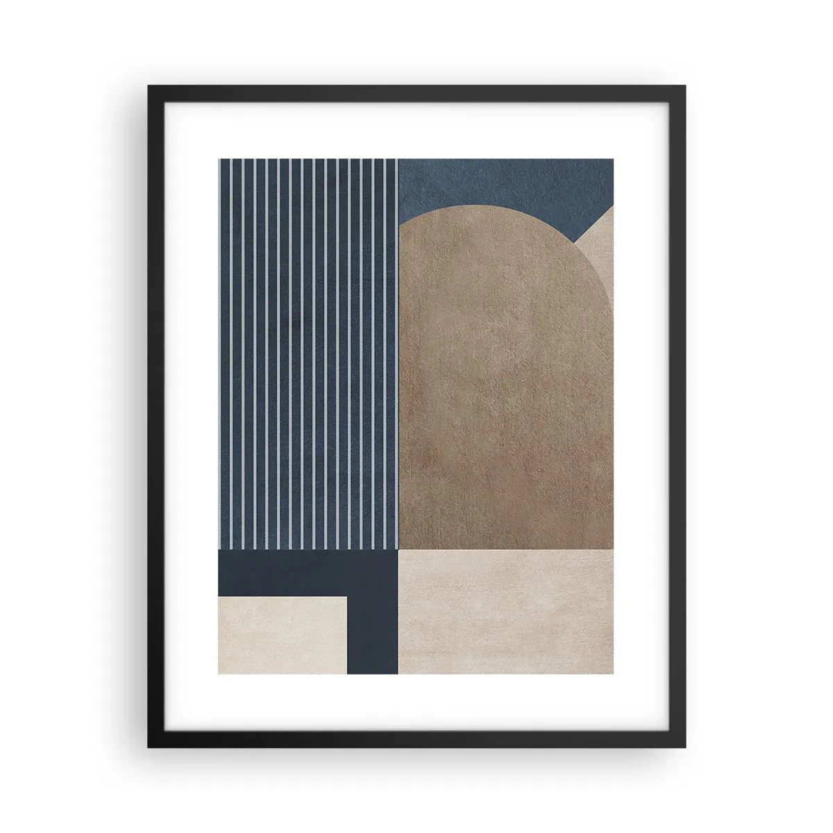 Plakát v černém rámu - Kompozice jednoduchosti a kulatosti - 40x50 cm