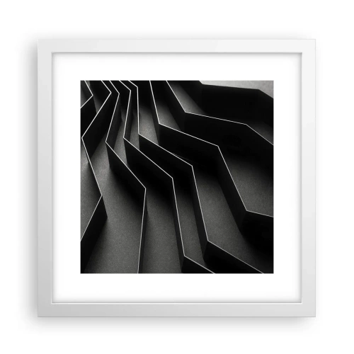 Plakát v bílém rámu - Prostorový pořádek - 30x30 cm