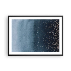 Plakát v černém rámu - Kompozice – modré fáze - 70x50 cm