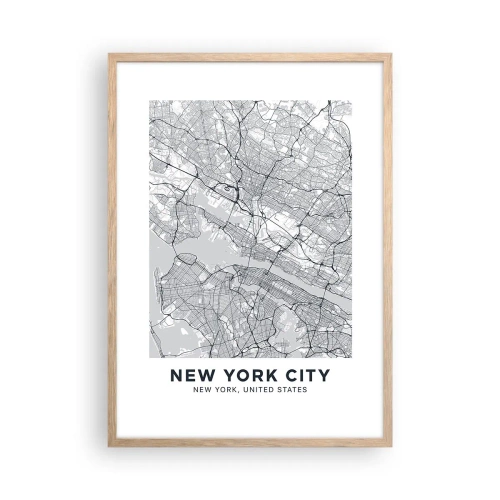 Plakát v rámu světlý dub - Anatomie metropole - 50x70 cm