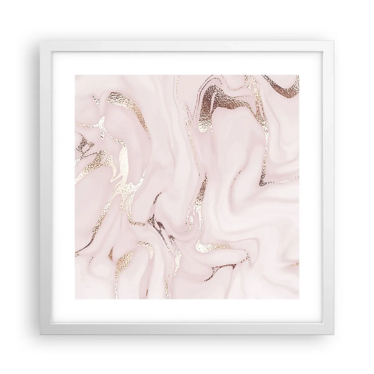 Plakát v bílém rámu - V růžovém šílenství - 40x40 cm