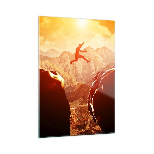 Obraz na skle - Překročením hranic - 50x70 cm