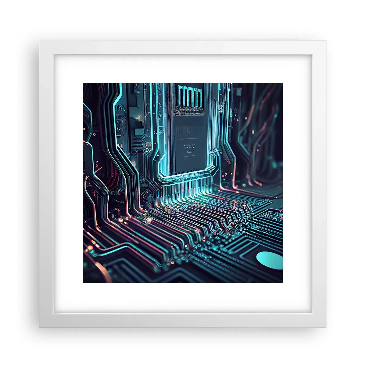 Plakát v bílém rámu - Jen tak přemýšlím… - 30x30 cm