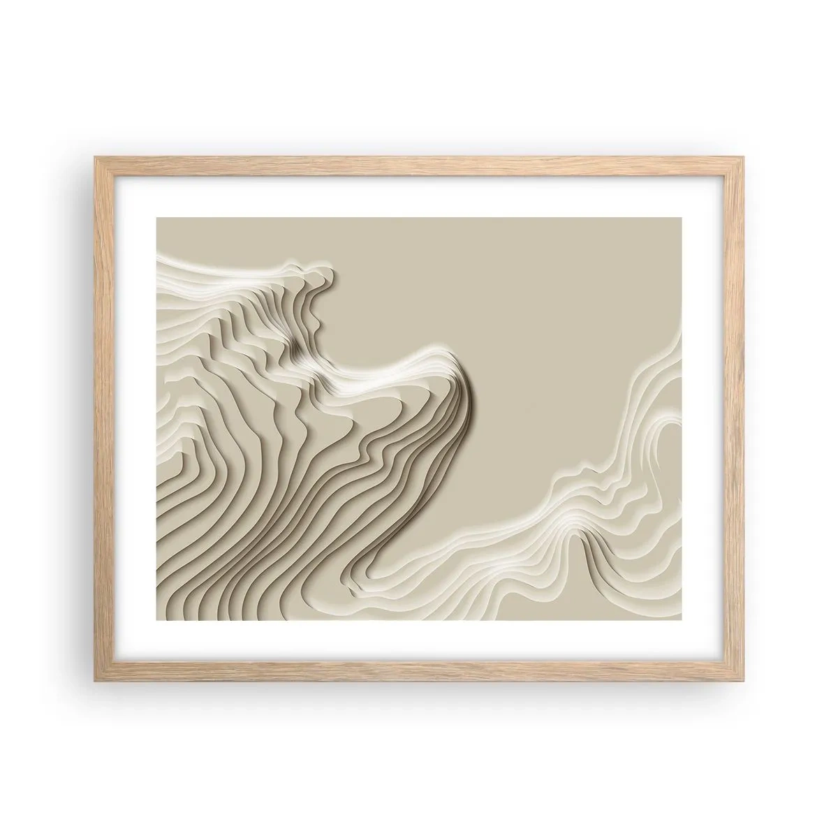 Plakát v rámu světlý dub - Topografie umění - 50x40 cm