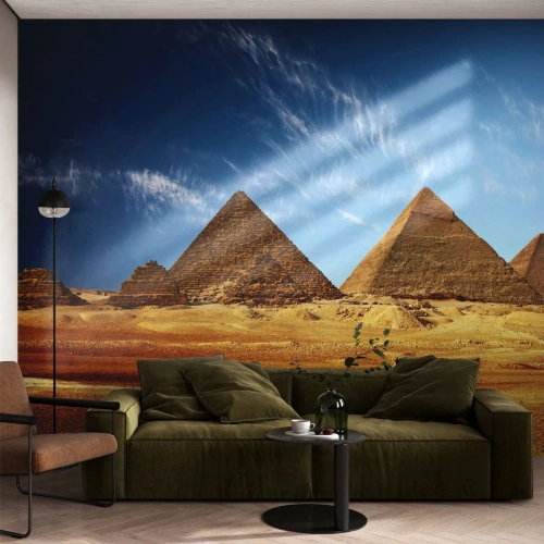 Fototapeta Premium Sand - 40 století se na vás dívá - Pyramidy, Architektura, Krajina - 250x175 cm