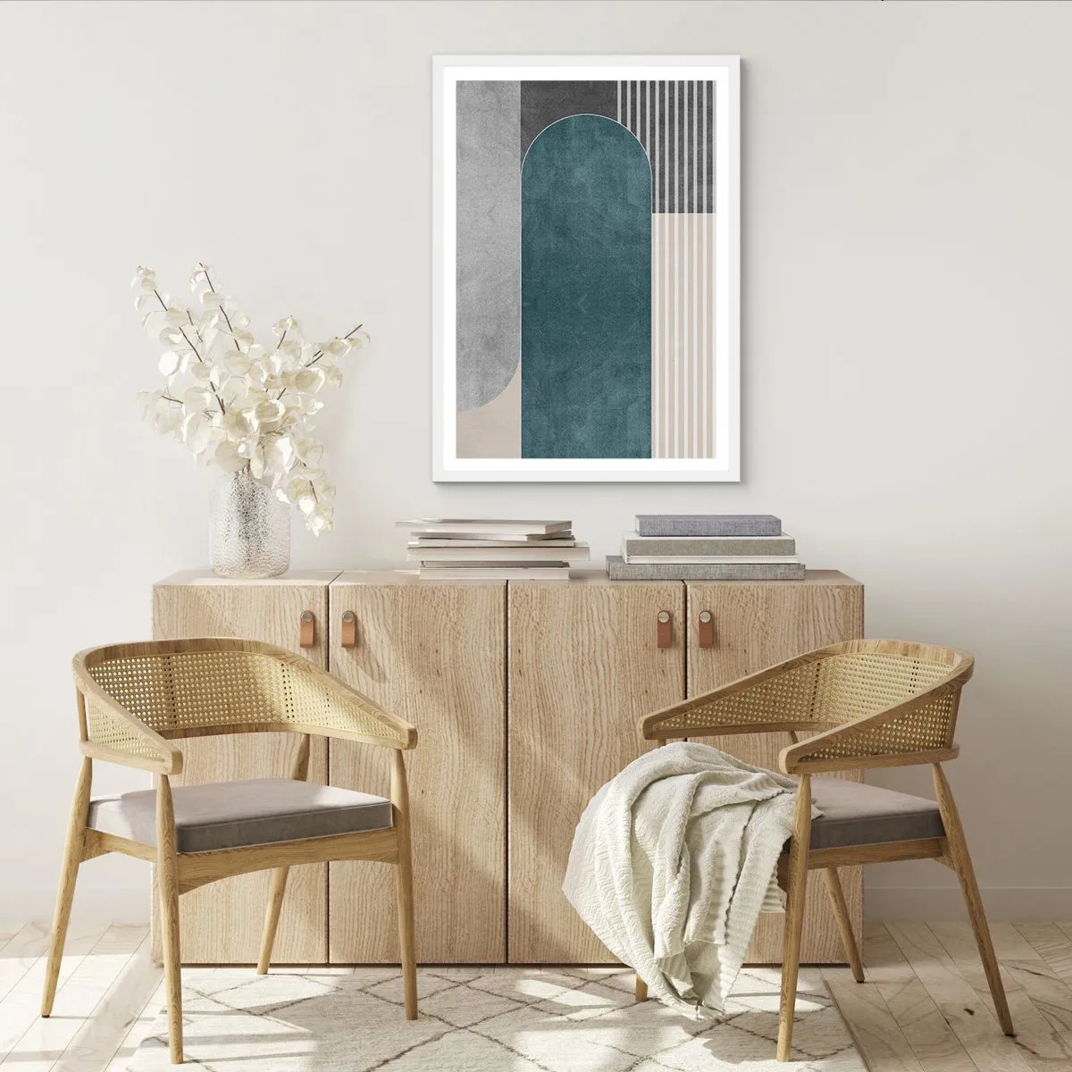 Plakát v bílém rámu - Kompozice na úrovni - 70x100 cm