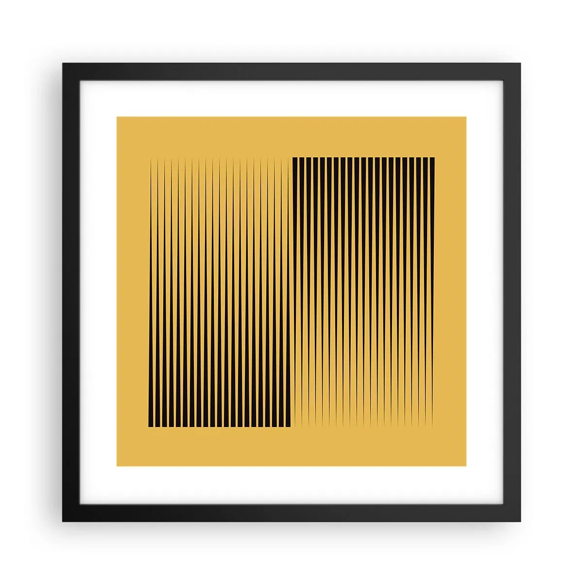 Plakát v černém rámu - Čtverec protikladů - 40x40 cm