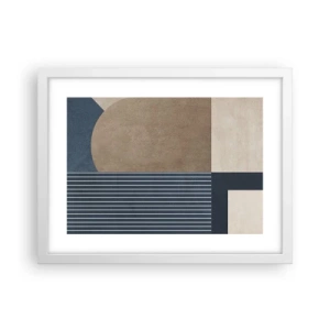 Plakát v bílém rámu - Kompozice jednoduchosti a kulatosti - 40x30 cm