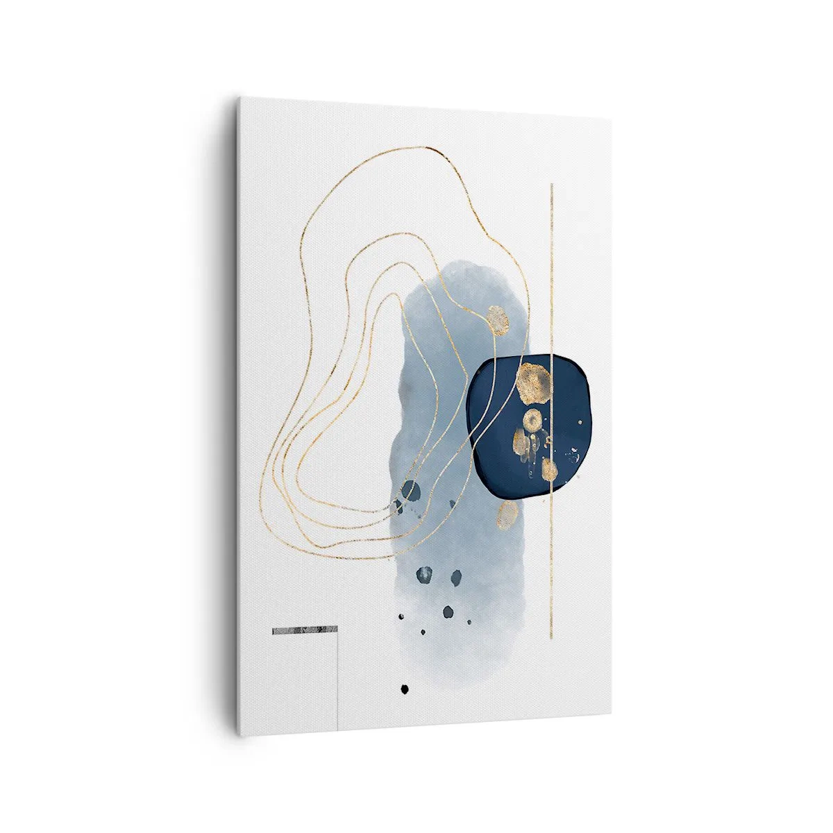 Obraz na plátně - Modro-zlatá fantazie - 80x120 cm