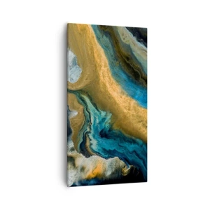 Obraz na plátně - Modrá – žlutá – vzájemné vlivy - 55x100 cm