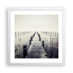 Plakát v bílém rámu - Ponoř se do klidu - 40x40 cm